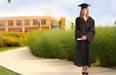 Student graduating with online degree